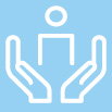 Icon of hands and a person